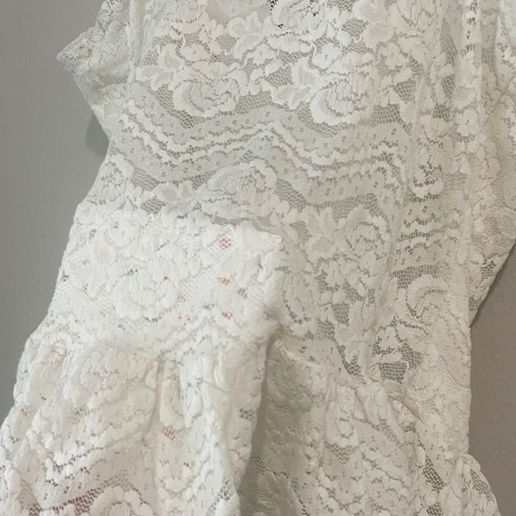 Chic Cream Lace Camisole Top - Corset Peplum Style - Picture 4 of 5